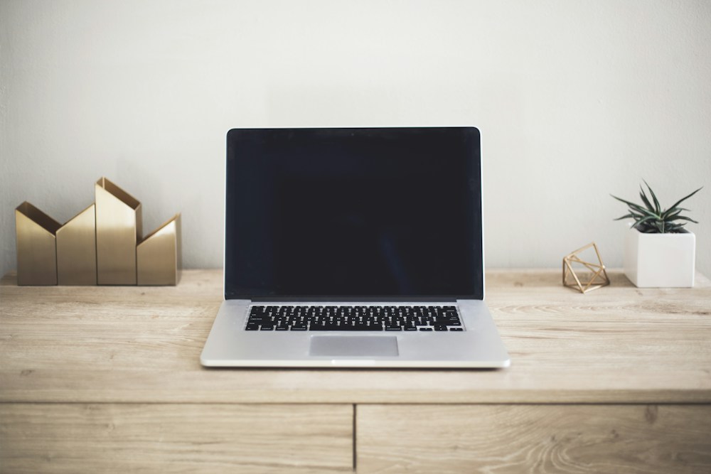 Laptop used for digital business documentation